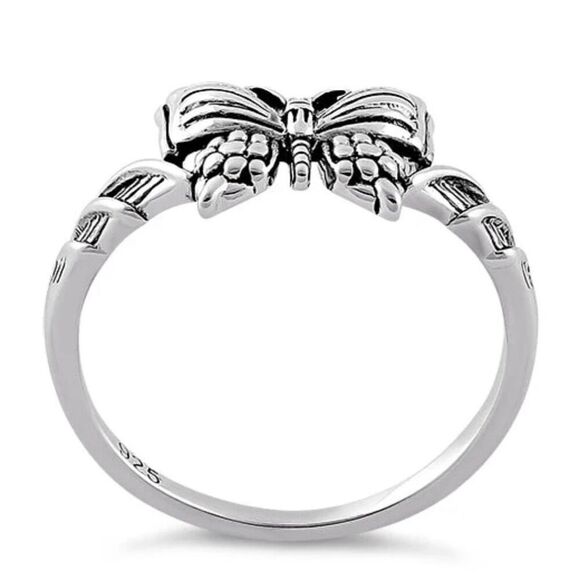 Sterling Silver Butterfly Ring New - Picture 3 of 11